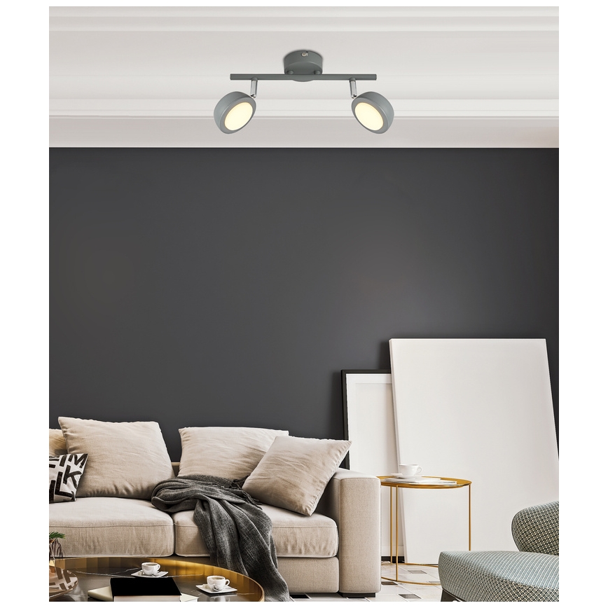 LED Bodové svietidlo MILD 2xLED/6W/230V šedá