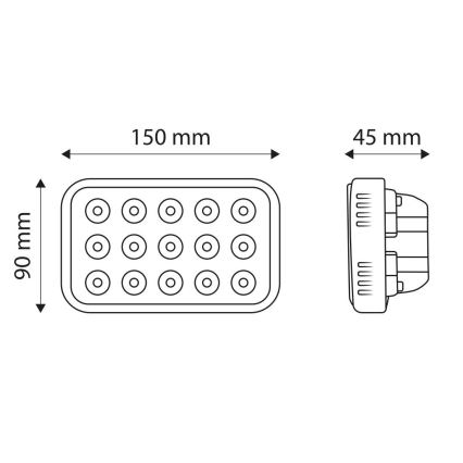 LED Bodové svietidlo pre automobil EPISTAR LED/45W/10-30V IP67 6000K