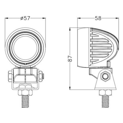 LED Bodové svietidlo pre automobil OSRAM LED/10W/10-30V IP68 5700K