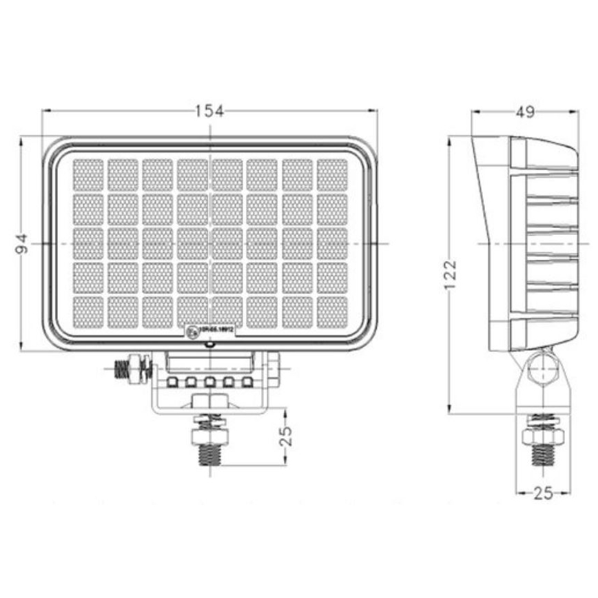 LED Bodové svietidlo pre automobil OSRAM LED/40W/10-30V IP68 5700K
