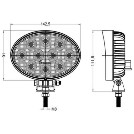 LED Bodové svietidlo pre automobil OSRAM LED/40W/10-30V IP68 5700K