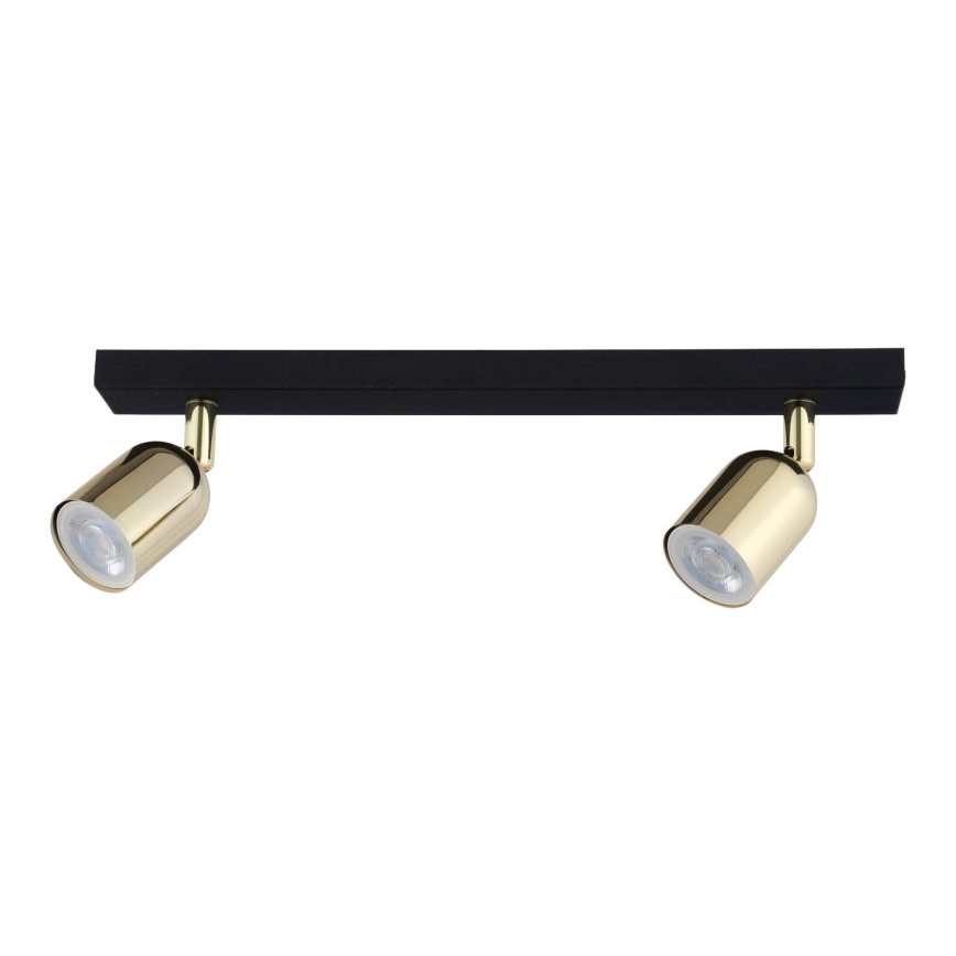 LED bodové svietidlo TOP 2xGU10/10W/230V čierna/zlatá