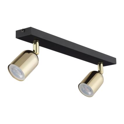 LED bodové svietidlo TOP 2xGU10/10W/230V čierna/zlatá