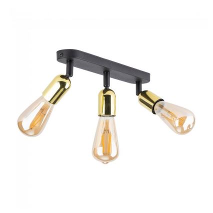 LED Bodové svietidlo TOP 3xE27/15W/230V čierna/zlatá
