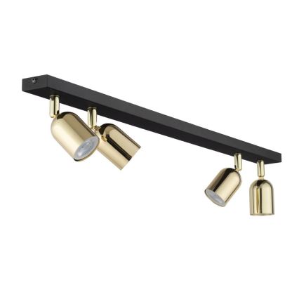 LED bodové svietidlo TOP 4xGU10/10W/230V čierna/zlatá