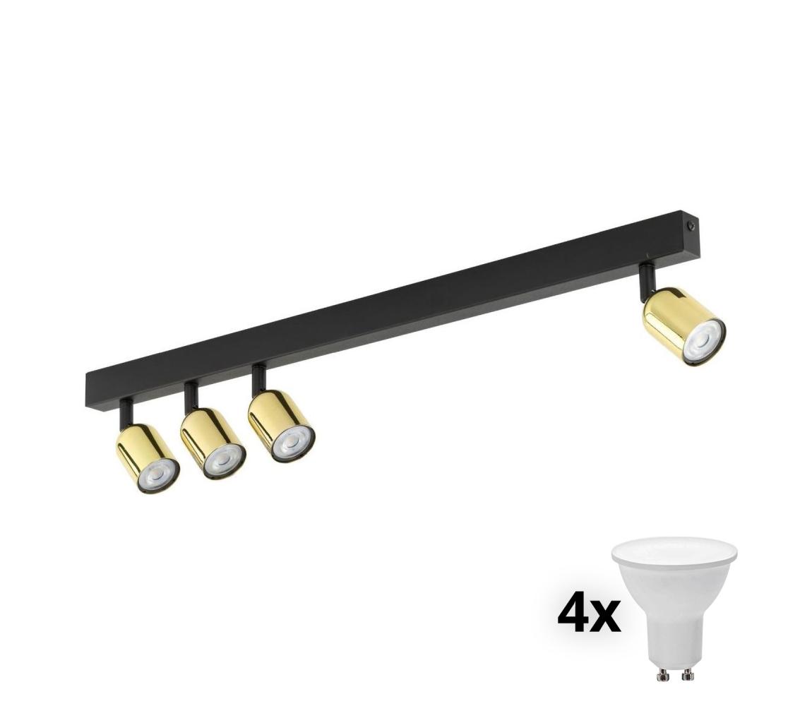 LED bodové svietidlo TOP 4xGU10/10W/230V čierna/zlatá 6314