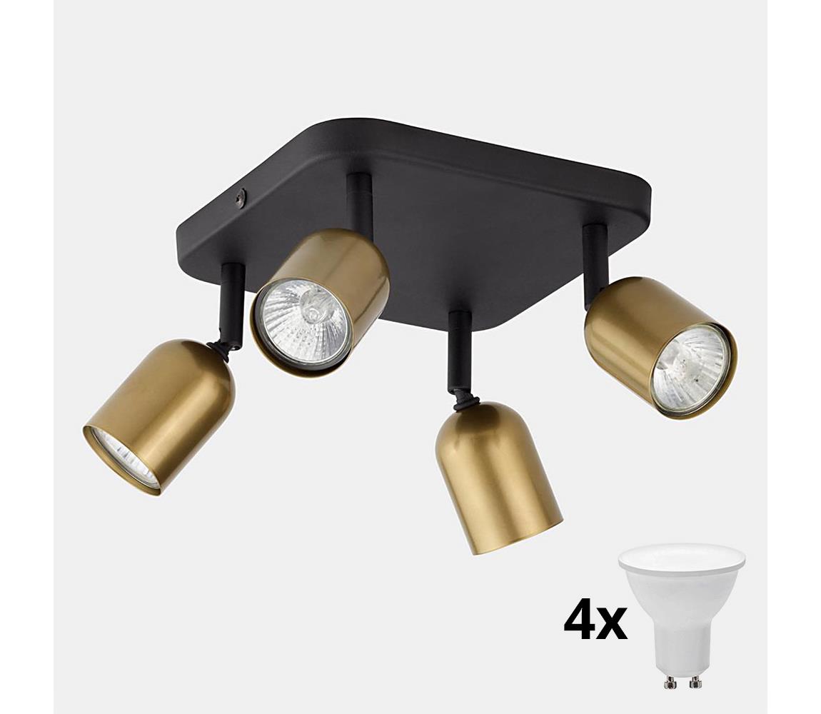 LED bodové svietidlo TOP 4xGU10/10W/230V zlatá/čierna 3307