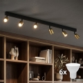 LED Bodové svietidlo TOP 6xGU10/10W/230V zlatá/čierna