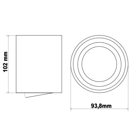 LED Bodové svietidlo TUBA 1xGU10/5W/230V 2700K biela