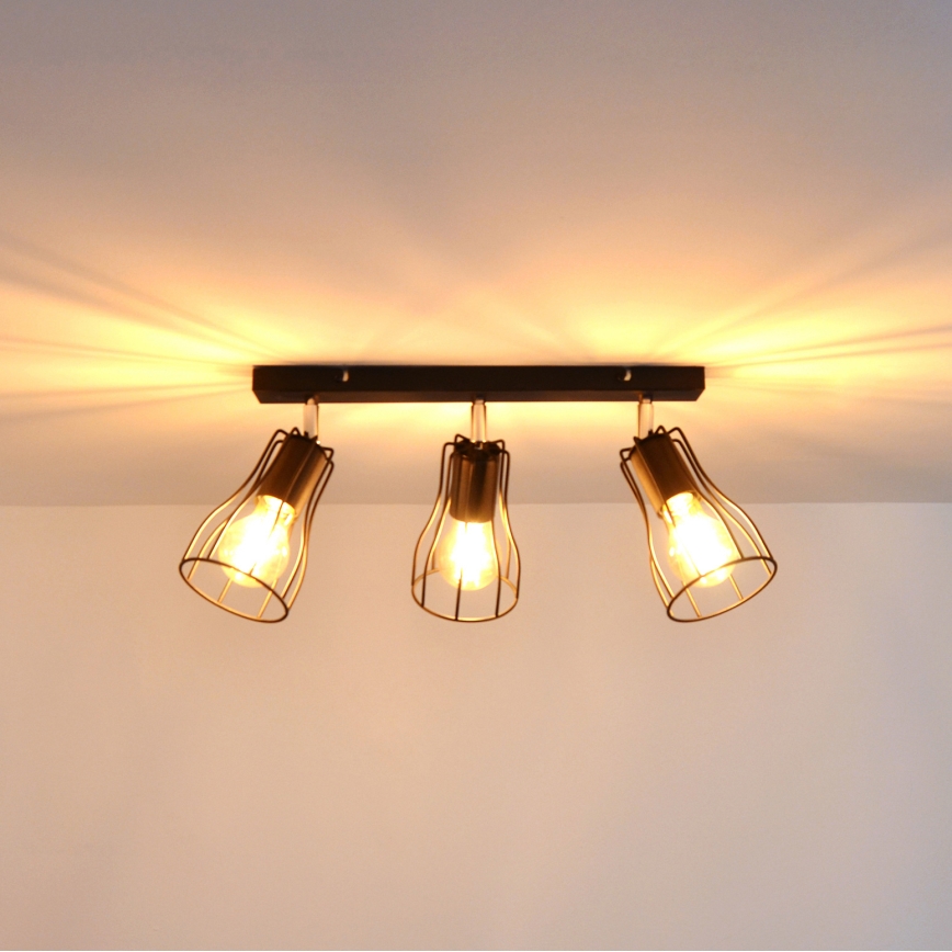 LED Bodové svietidlo TUBE II 3xE27/15W/230V čierna