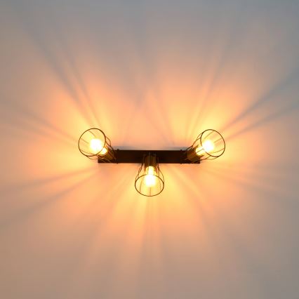LED Bodové svietidlo TUBE II 3xE27/15W/230V čierna
