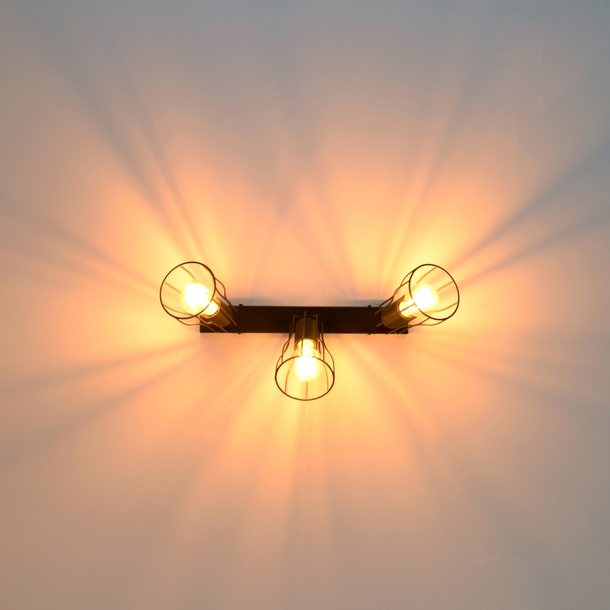 LED Bodové svietidlo TUBE II 3xE27/15W/230V čierna