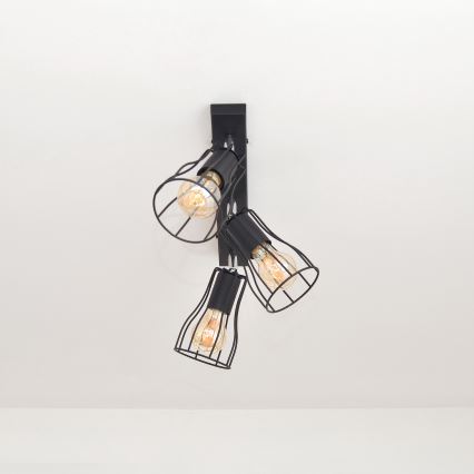 LED Bodové svietidlo TUBE II 3xE27/15W/230V čierna