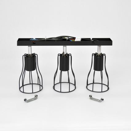 LED Bodové svietidlo TUBE II 3xE27/15W/230V čierna