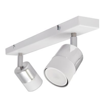 LED Bodové svietidlo TUBSSON 2xGU10/4,8W/230V biela/lesklý chróm