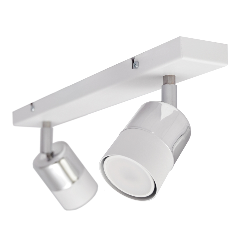LED Bodové svietidlo TUBSSON 2xGU10/4,8W/230V biela/lesklý chróm