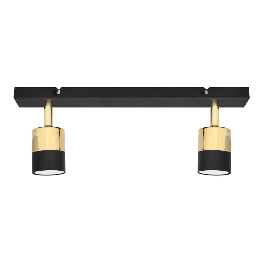 LED Bodové svietidlo TUBSSON 2xGU10/4,8W/230V čierna/zlatá