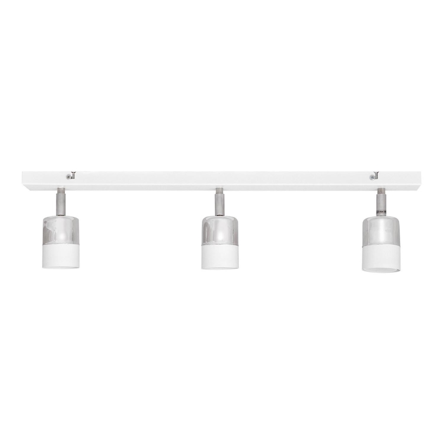 LED Bodové svietidlo TUBSSON 3xGU10/4,8W/230V biela/lesklý chróm