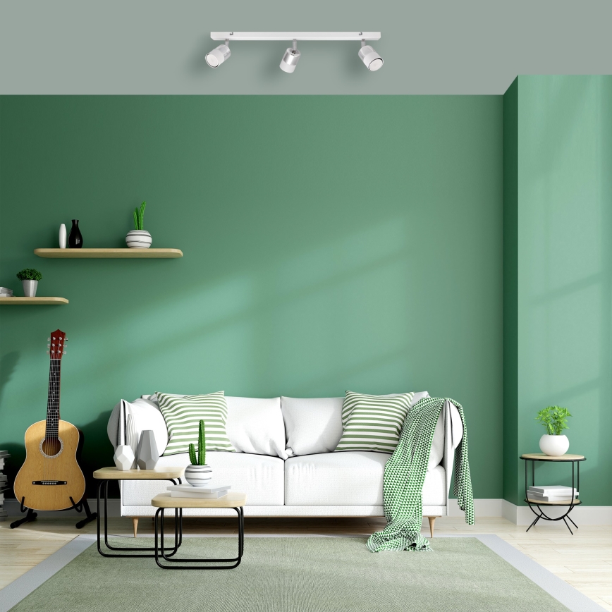 LED Bodové svietidlo TUBSSON 3xGU10/4,8W/230V biela/lesklý chróm