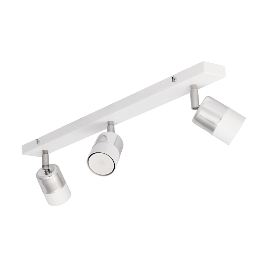 LED Bodové svietidlo TUBSSON 3xGU10/4,8W/230V biela/lesklý chróm