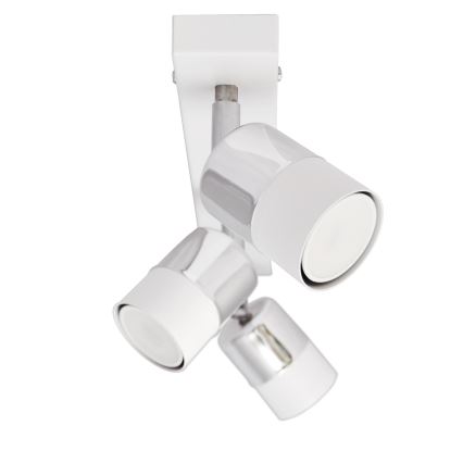 LED Bodové svietidlo TUBSSON 3xGU10/4,8W/230V biela/lesklý chróm
