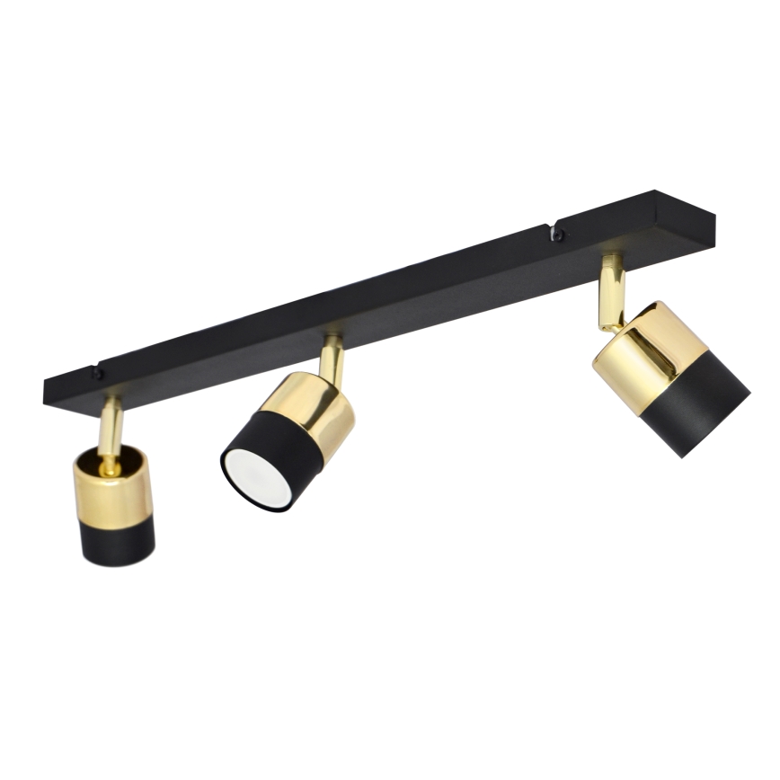 LED Bodové svietidlo TUBSSON 3xGU10/4,8W/230V čierna/zlatá