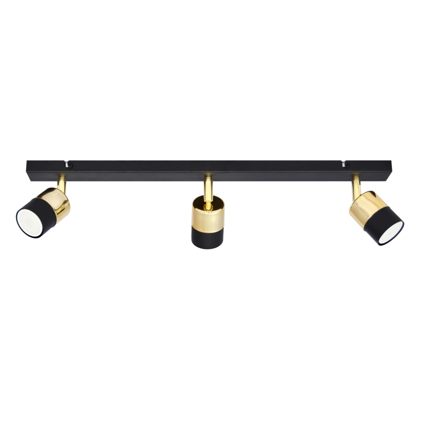 LED Bodové svietidlo TUBSSON 3xGU10/4,8W/230V čierna/zlatá