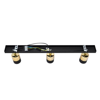 LED Bodové svietidlo TUBSSON 3xGU10/4,8W/230V čierna/zlatá