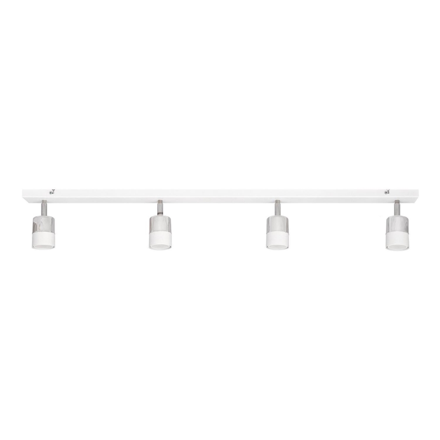 LED Bodové svietidlo TUBSSON 4xGU10/4,8W/230V biela/lesklý chróm