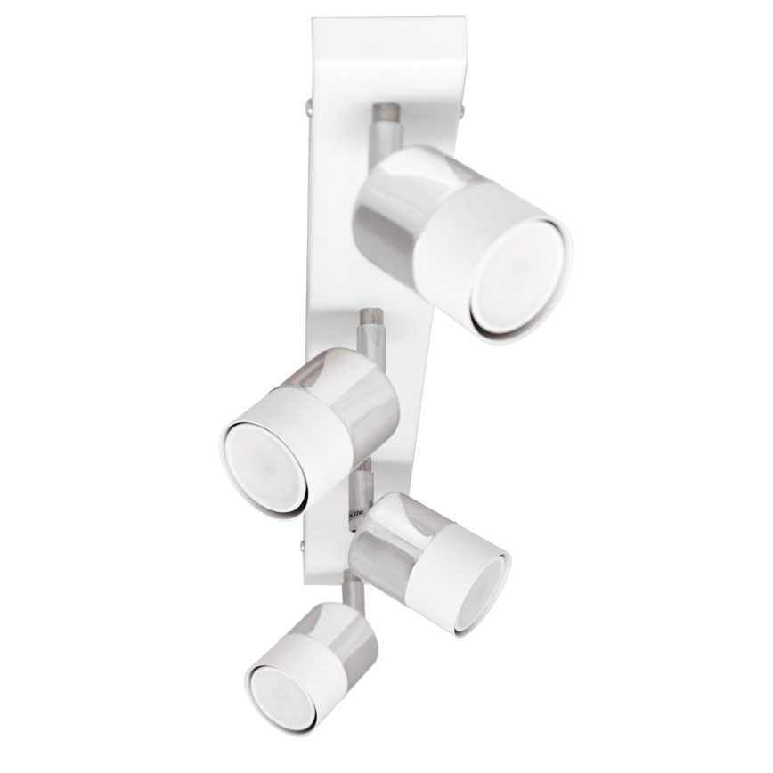 LED Bodové svietidlo TUBSSON 4xGU10/4,8W/230V biela/lesklý chróm