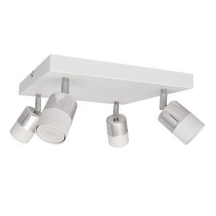LED Bodové svietidlo TUBSSON 4xGU10/4,8W/230V biela/lesklý chróm