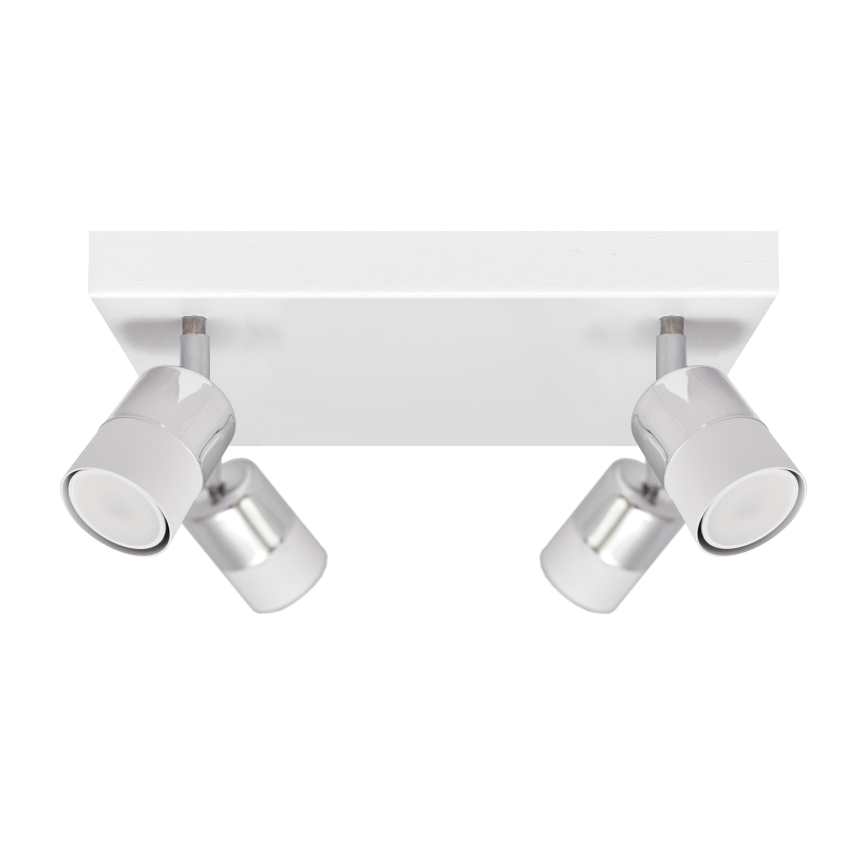 LED Bodové svietidlo TUBSSON 4xGU10/4,8W/230V biela/lesklý chróm