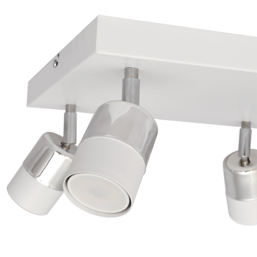 LED Bodové svietidlo TUBSSON 4xGU10/4,8W/230V biela/lesklý chróm