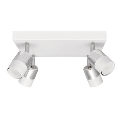 LED Bodové svietidlo TUBSSON 4xGU10/4,8W/230V biela/lesklý chróm