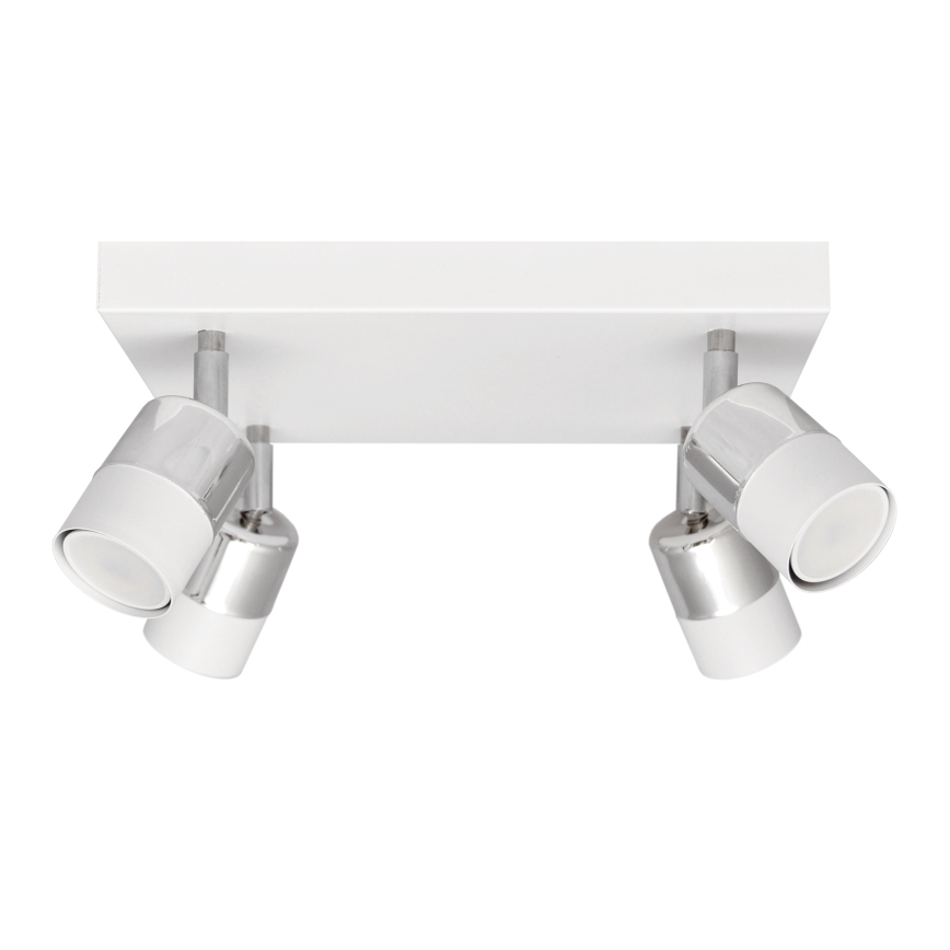 LED Bodové svietidlo TUBSSON 4xGU10/4,8W/230V biela/lesklý chróm