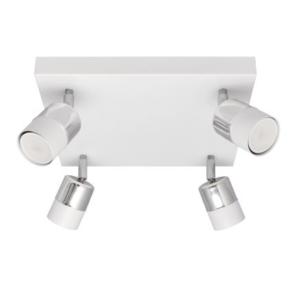 LED Bodové svietidlo TUBSSON 4xGU10/4,8W/230V biela/lesklý chróm