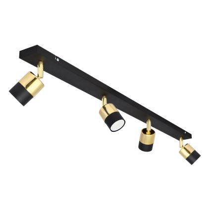 LED Bodové svietidlo TUBSSON 4xGU10/4,8W/230V čierna/zlatá