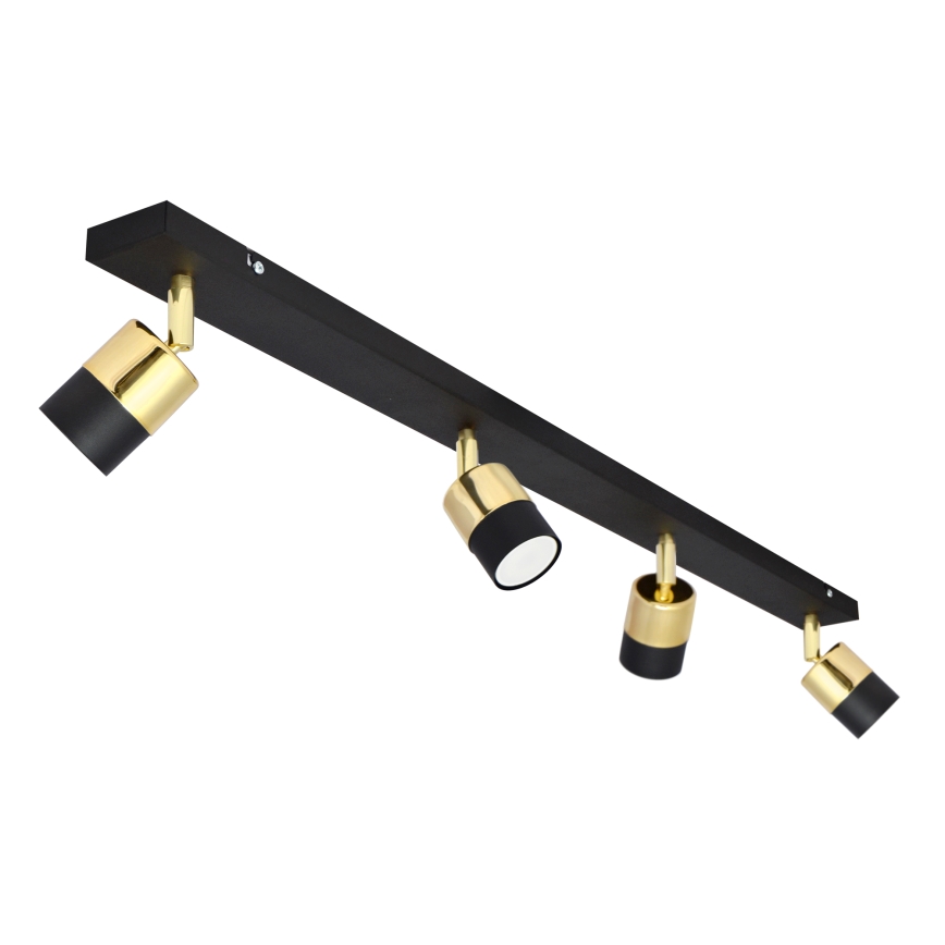 LED Bodové svietidlo TUBSSON 4xGU10/4,8W/230V čierna/zlatá