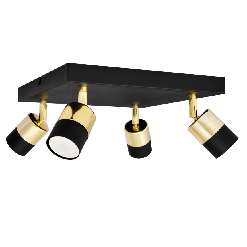 LED Bodové svietidlo TUBSSON 4xGU10/4,8W/230V čierna/zlatá