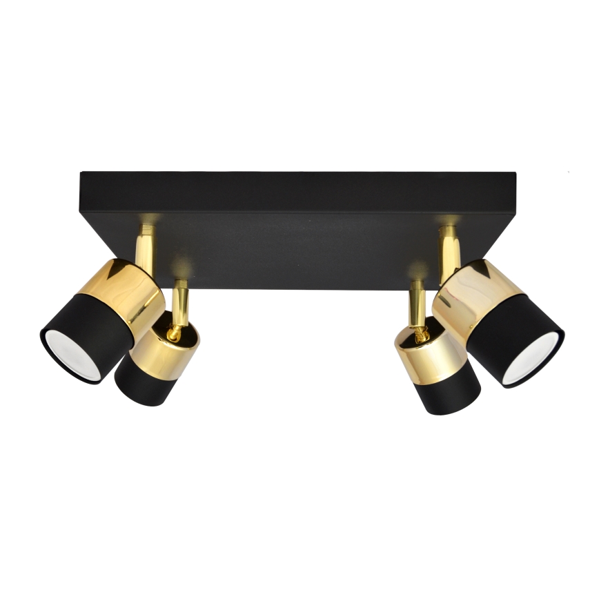LED Bodové svietidlo TUBSSON 4xGU10/4,8W/230V čierna/zlatá