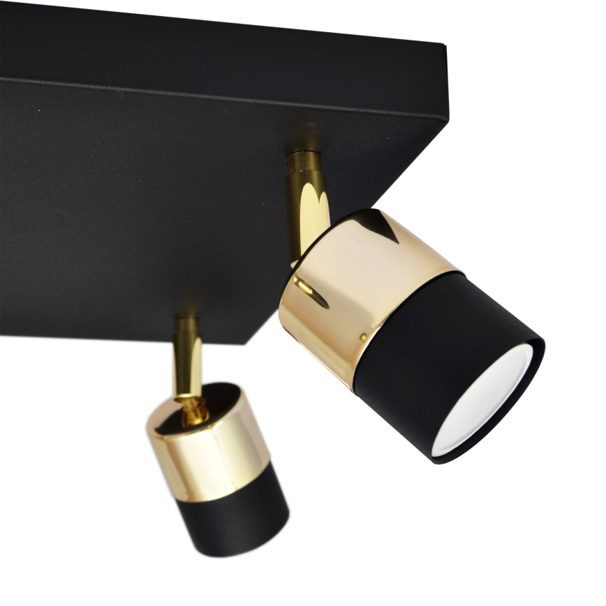 LED Bodové svietidlo TUBSSON 4xGU10/4,8W/230V čierna/zlatá
