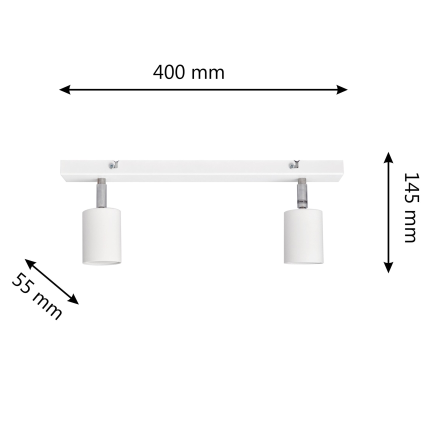 LED Bodové svietidlo TUNE 2xGU10/4,8W/230V biela
