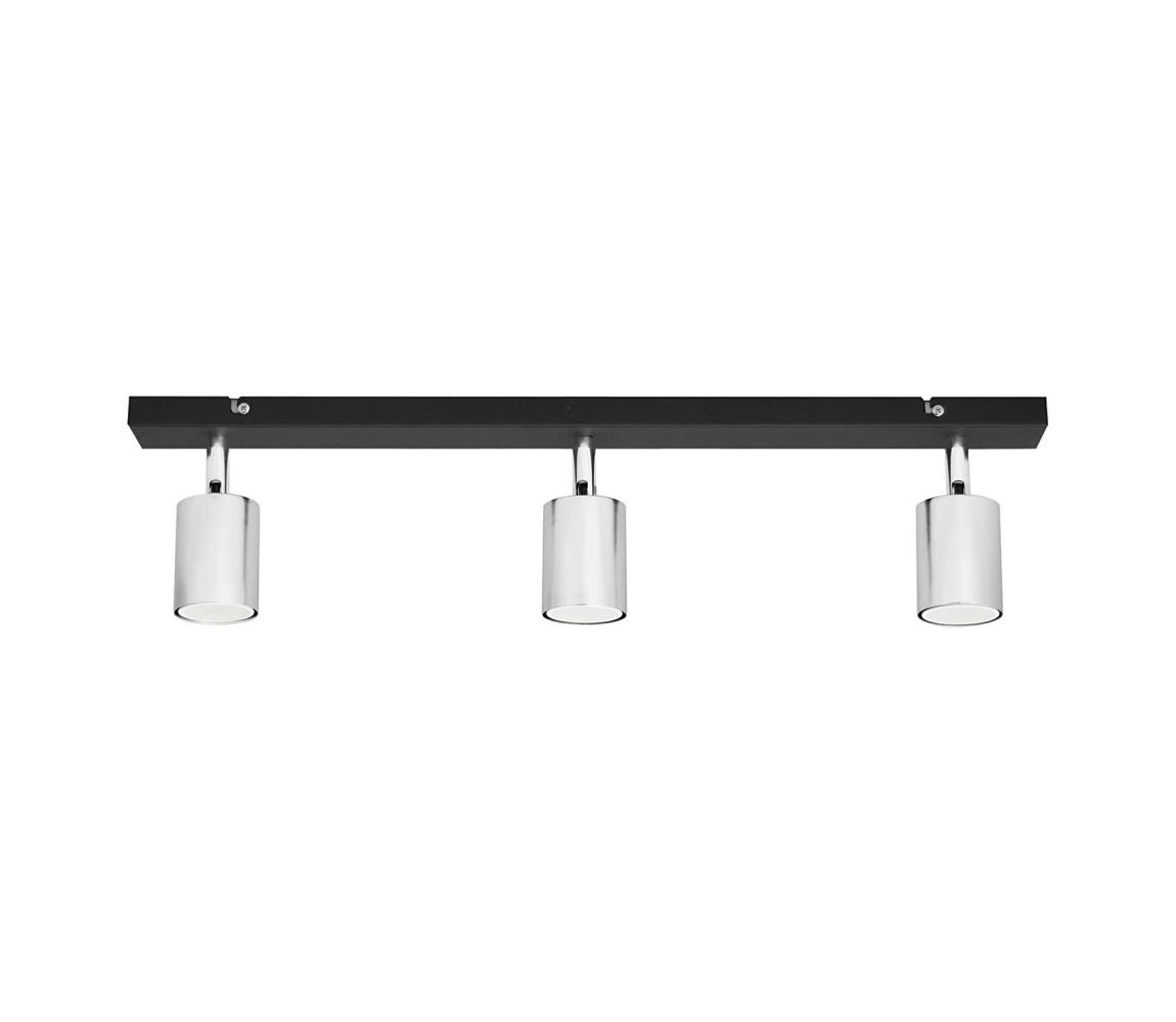  LED Bodové svietidlo TUNE 3xGU10/4,8W/230V matný chróm/čierna R-L 1927/3 BK+CH+CH