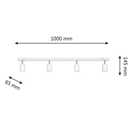 LED Bodové svietidlo TUNE 4xGU10/4,8W/230V biela