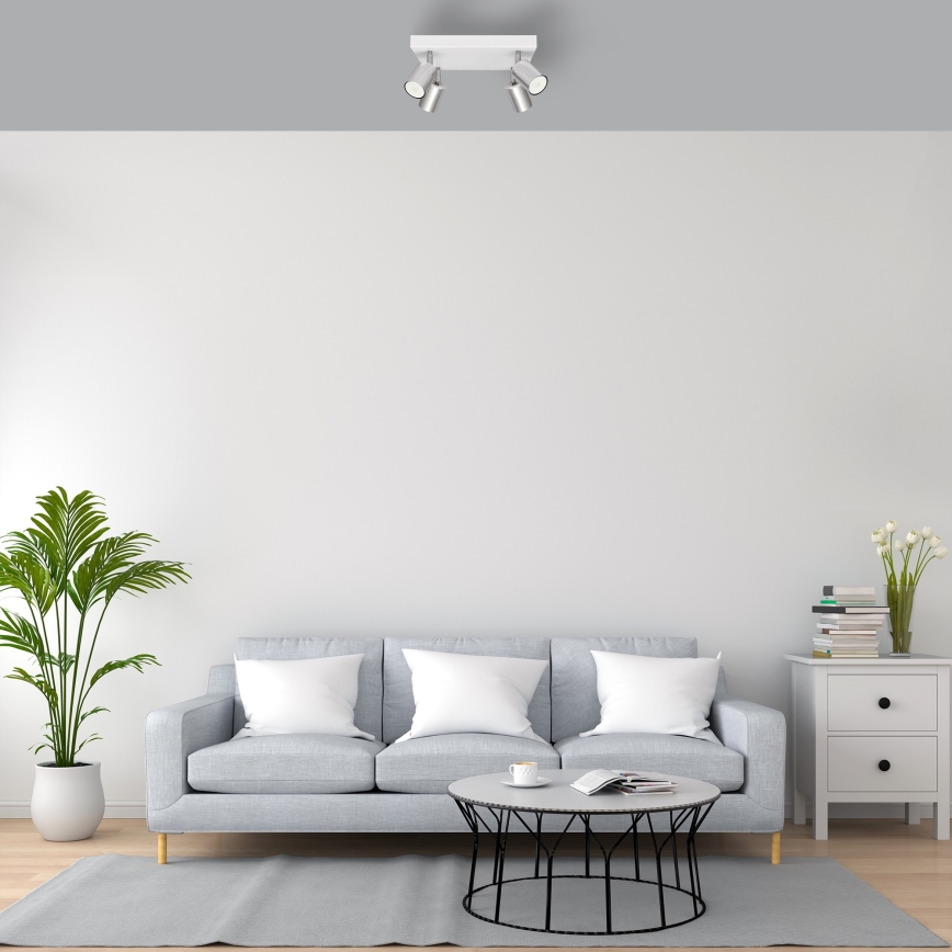 LED Bodové svietidlo TUNE 4xGU10/4,8W/230V matný chróm/biela