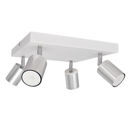 LED Bodové svietidlo TUNE 4xGU10/4,8W/230V matný chróm/biela