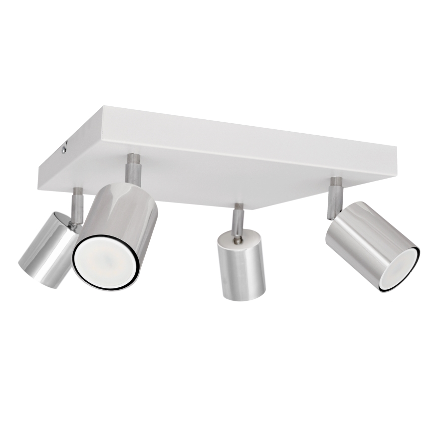 LED Bodové svietidlo TUNE 4xGU10/4,8W/230V matný chróm/biela