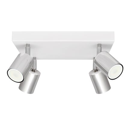 LED Bodové svietidlo TUNE 4xGU10/4,8W/230V matný chróm/biela