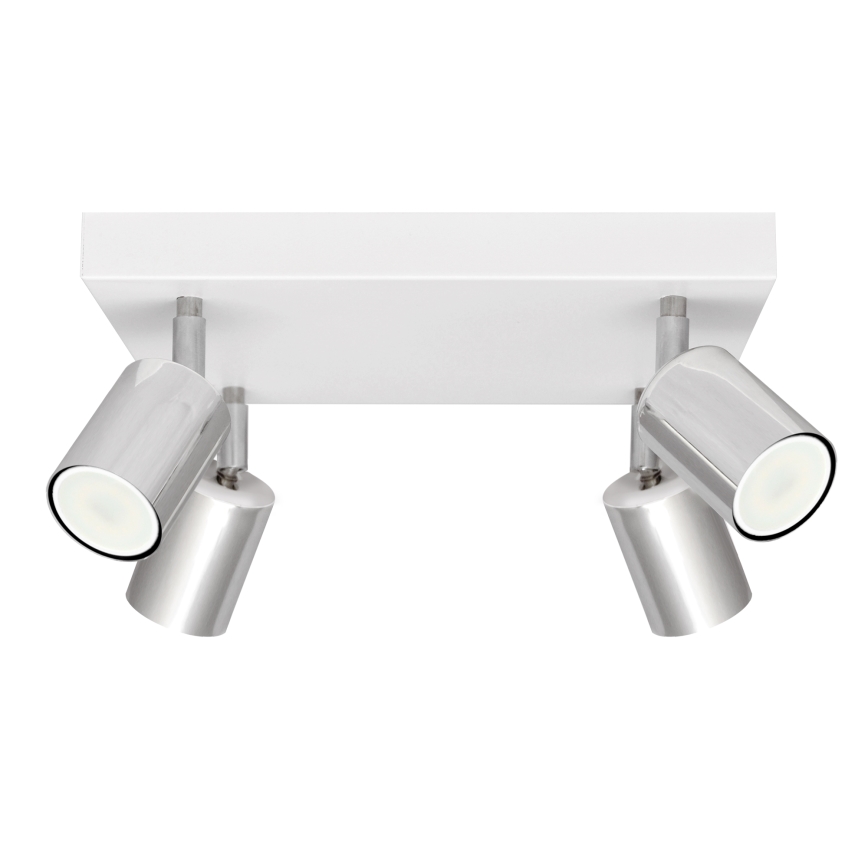 LED Bodové svietidlo TUNE 4xGU10/4,8W/230V matný chróm/biela
