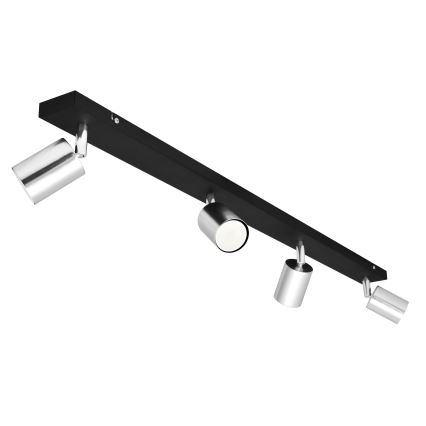 LED Bodové svietidlo TUNE 4xGU10/4,8W/230V matný chróm/čierna